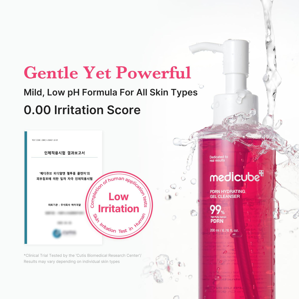 medicube PDRN Jelly to Foam Cleanser - Gentle Low pH Hydrating Cleanser medicube