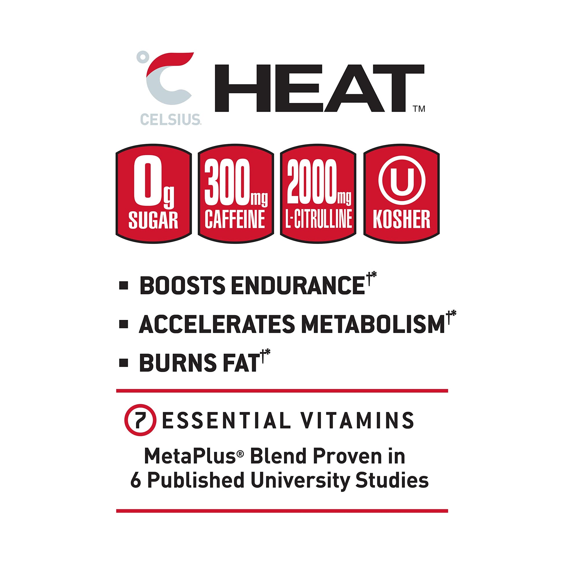 CELSIUS HEAT Inferno Punch Performance Energy Drink, Zero Sugar, 16oz. Can (Pack of 12) CELSIUS buy australia supplements