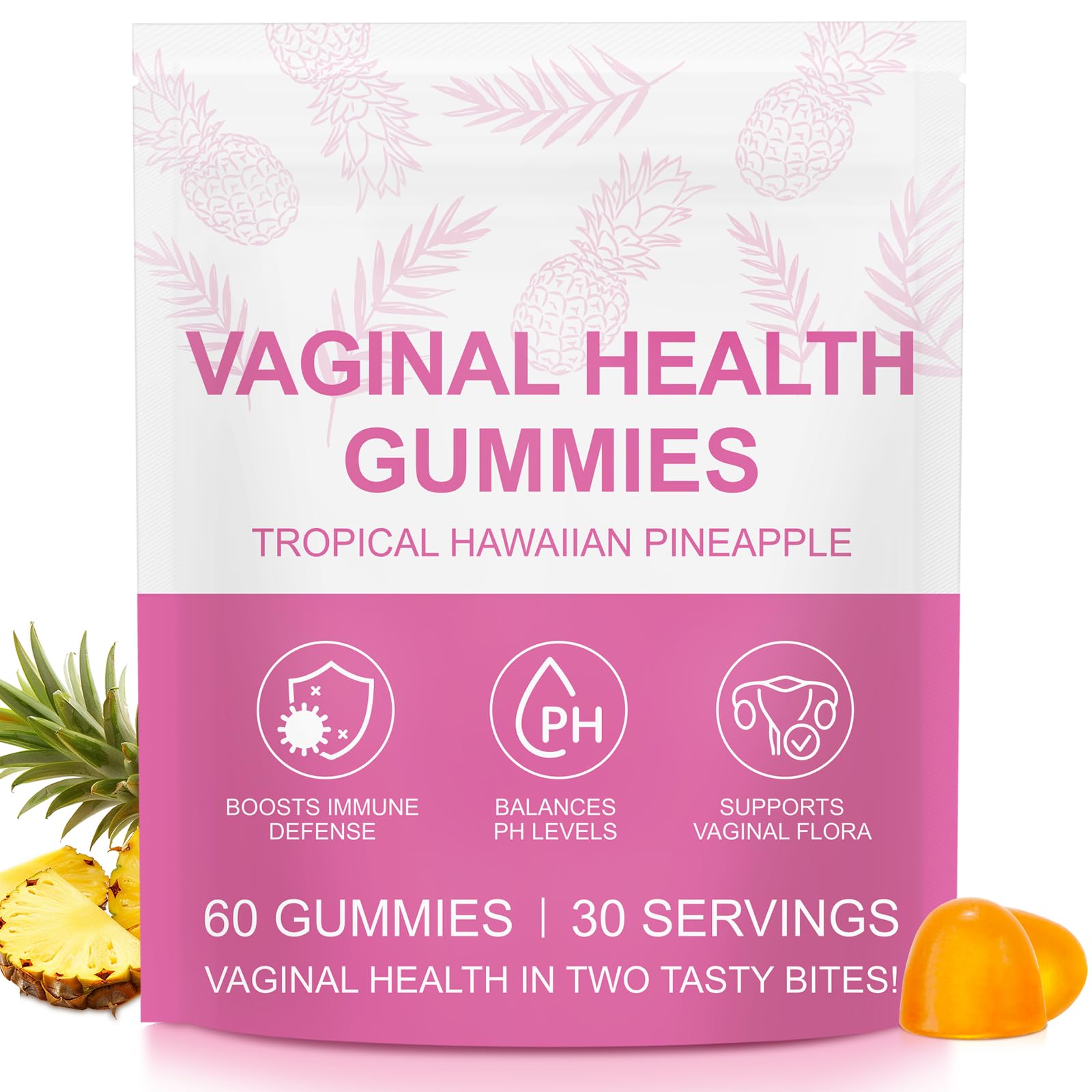 Vital Source Feminine Gummies - Feminine Balance Gummies for Women ph Natrual Famale Balance Cummie - Collagen Gummie - Pineapple PH Balance Gummie for Women Support Women’s Health - 60PCS Tooffi buy australia supplements