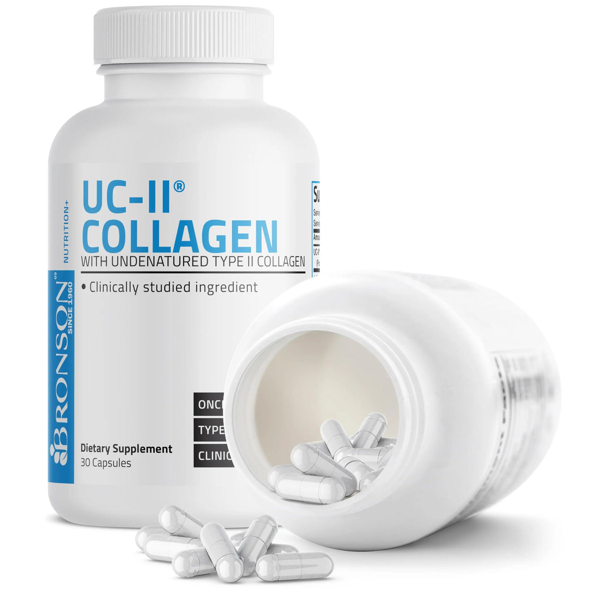 Bronson UC-II Type II Collagen with Undenatured Type II Collagen, 30 Capsules Bronson
