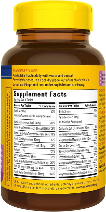 Nature Made Multi for Her 50+ Vitamin/Mineral Tablets 90 ea (Pack of 4) Nature Made