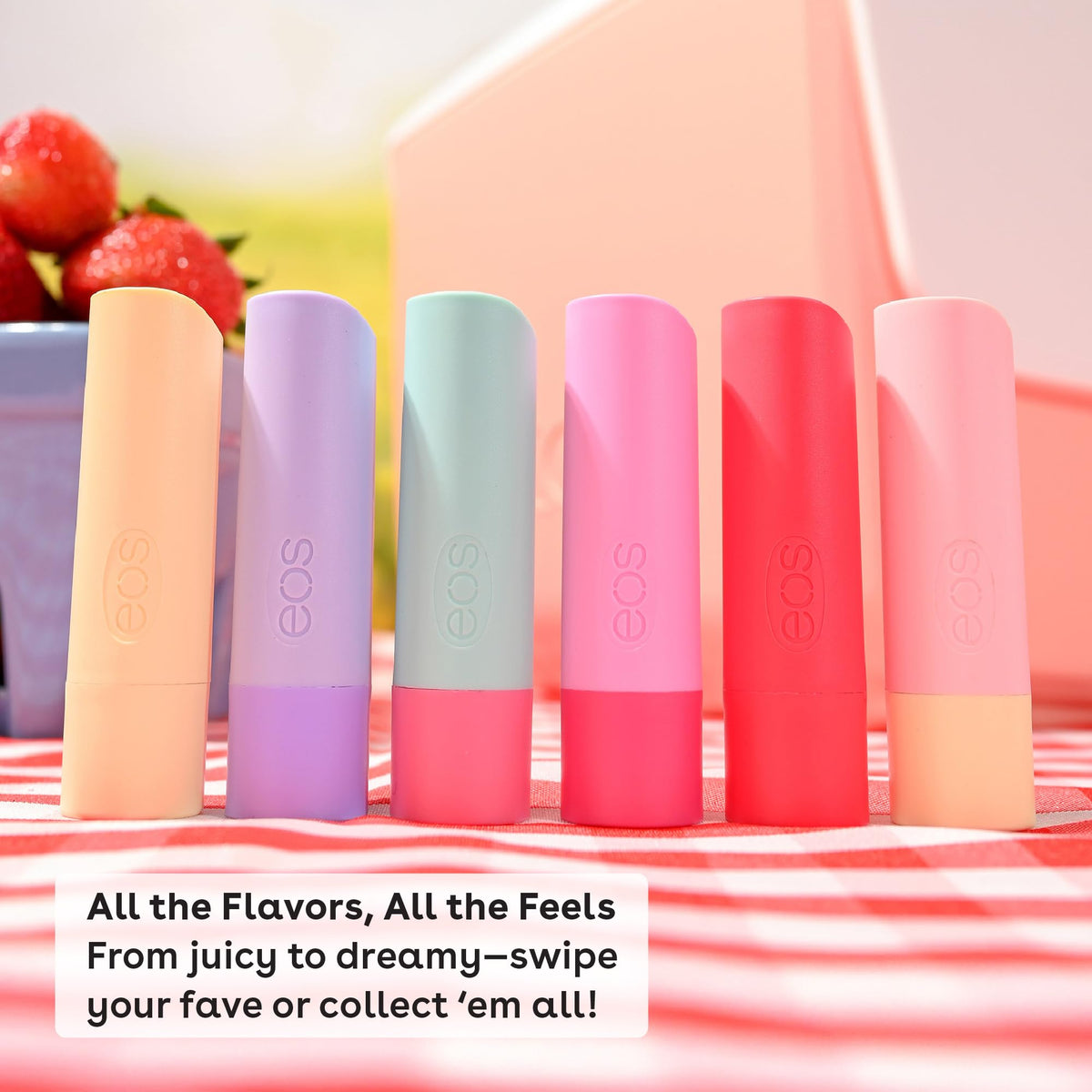 eos Natural Shea Lip Balm- Birthday Cake, All-Day Moisture, Shea Butter, Dry Lip Care, 0.14 oz eos