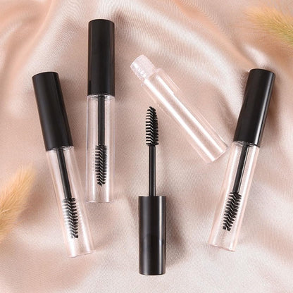 4 Pack Empty Mascara Tube with Eyelash Wand, ForSewian10ml Premium Eyelash Cream Container Bottle with Mini Funnels and Leak Stoppers (black) ForSewian