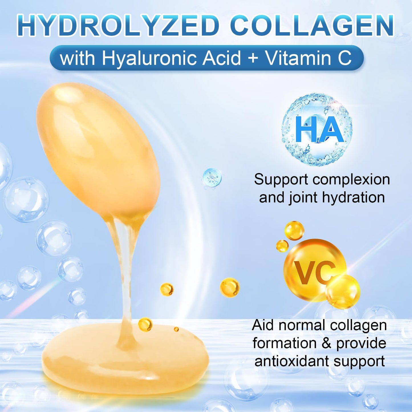 SIGNILIFE Multi Collagen Peptides for Women & Men, Hydrolyzed Collagen Peptides-Type I, II, III, V, X - with Hyaluronic Acid,Vitamin C,Biotin SIGNILIFE