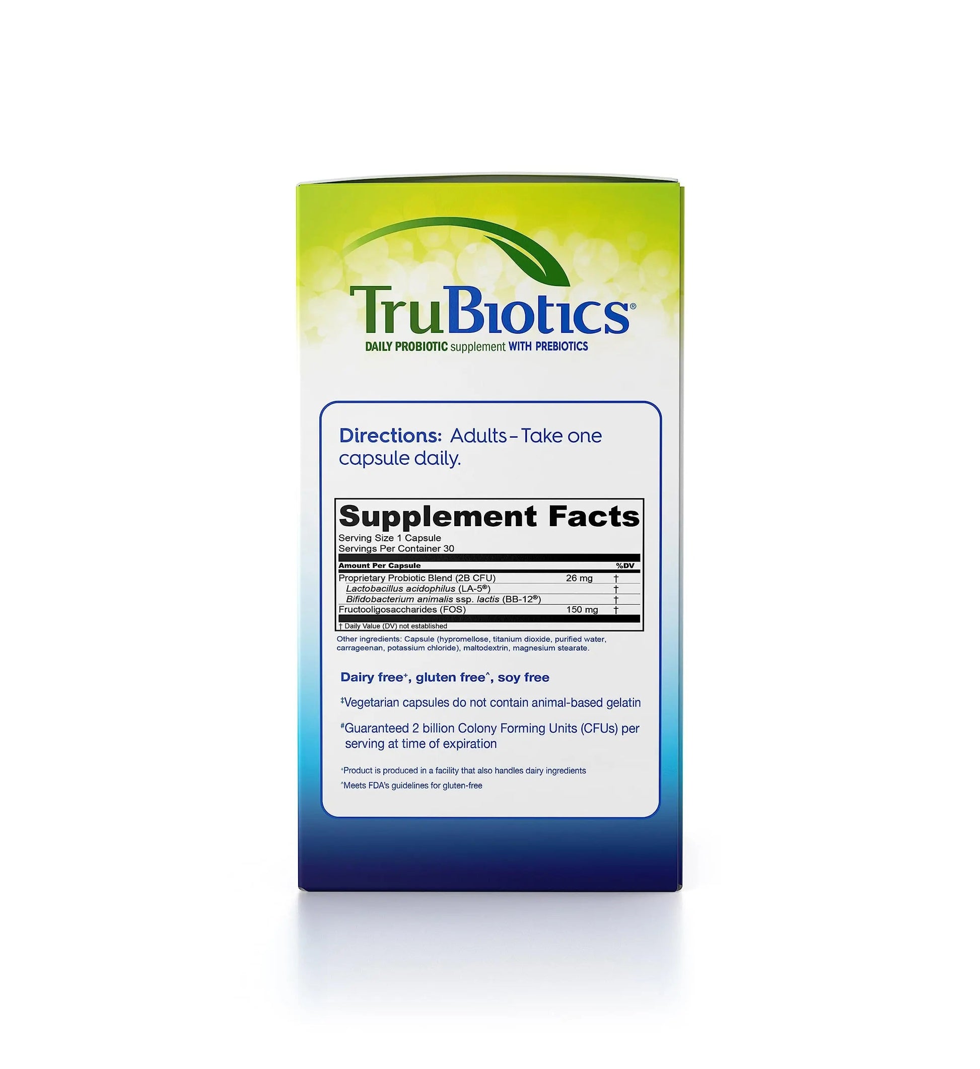 TruBiotics Probiotics for Digestive & Immune Health, Supports Regularity & Helps Relieve Abdominal Discomfort, Gas & Bloating, 2 Clinically Studied Probiotic Strains, Plus Prebiotics, 30 Capsules TruBiotics buy australia supplements
