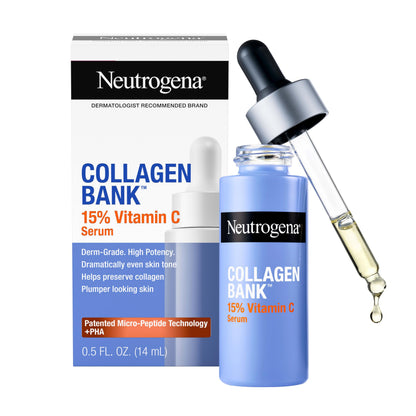 Neutrogena Collagen Bank 15%, Vitamin C Face Serum, 0.5 fl. oz Neutrogena