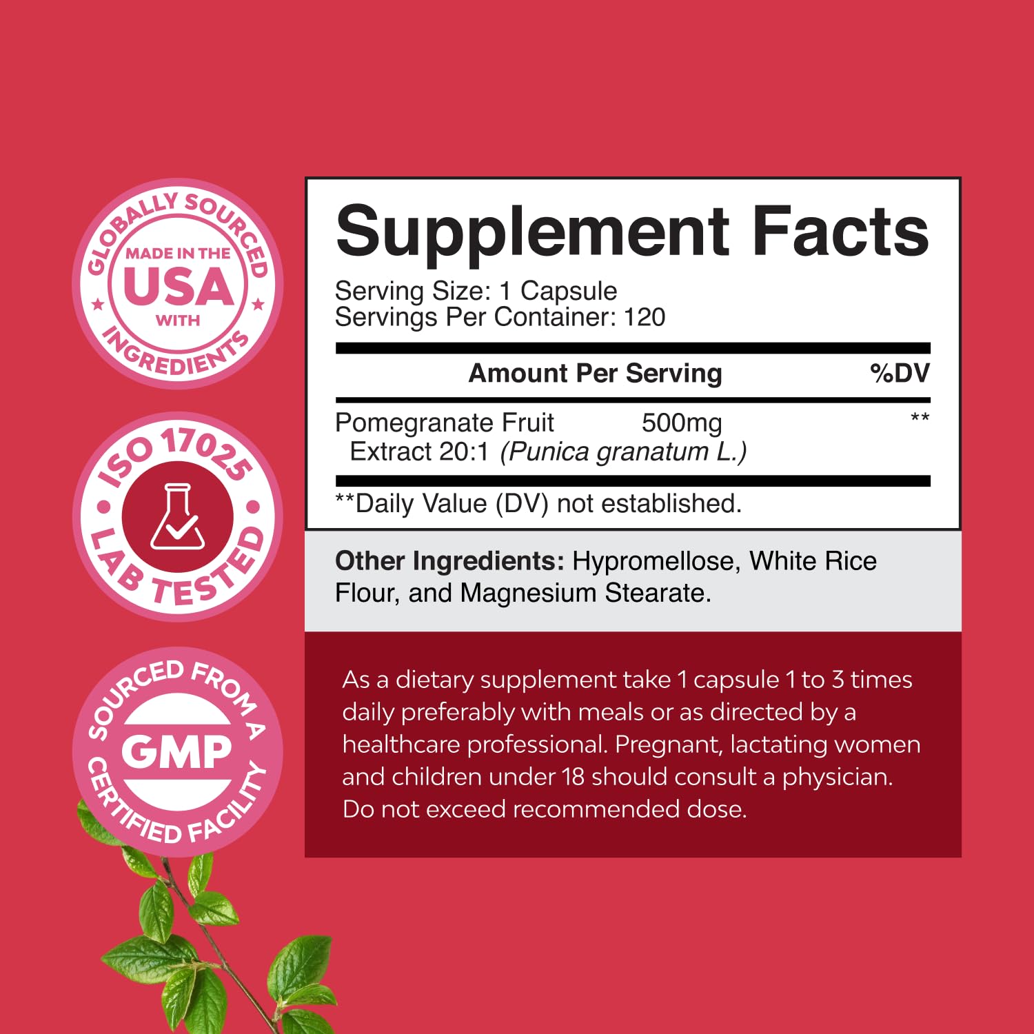 Advanced Pomegranate Extract Capsules - Powerful Antioxidant & Healthy Heart Support - Easy To Swallow Pomegranate Supplement - Superfood for Energy & Gut Health Support - Third Party Tested - 60 Ct Gsupps Australia