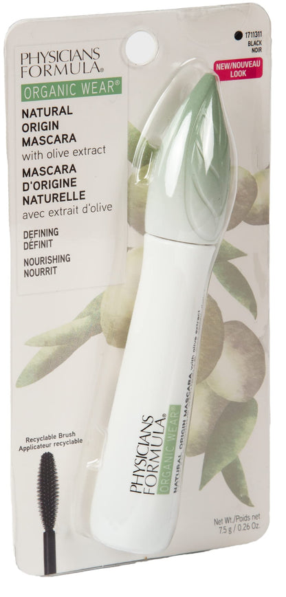 Physicians Formula Organic Wear Lash-Boosting All Natural Mascara, Lifts, Lengthens, For Sensitive Eyes, Dermatologist Tested - Natural Origin Black Physicians Formula