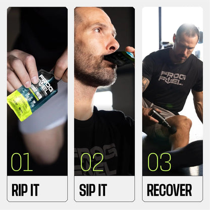 Frog Fuel Power Energized Complete Protein Shot, 15g, Nano Hydrolyzed & Grass Fed, 80mg Caffeine, Gluten Free, Fat & Sugar Free, 22 Amino Acids, Frog Fuel