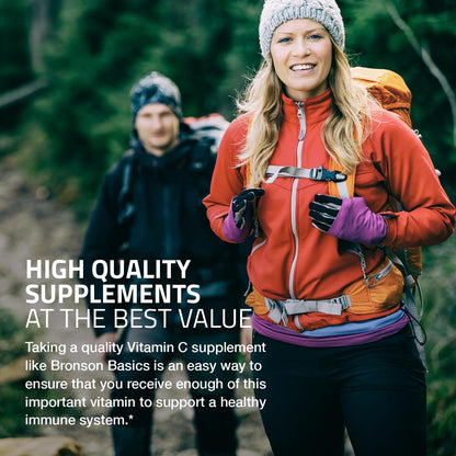 Bronson Vitamin C 500 MG Supports a Healthy Immune System & Antioxidant Protection, Non-GMO, 250 Vegetarian Tablets Bronson