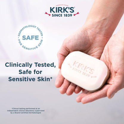 Kirk's Fragrance Free Castile Bar Soap (Pack of 3) Kirk's