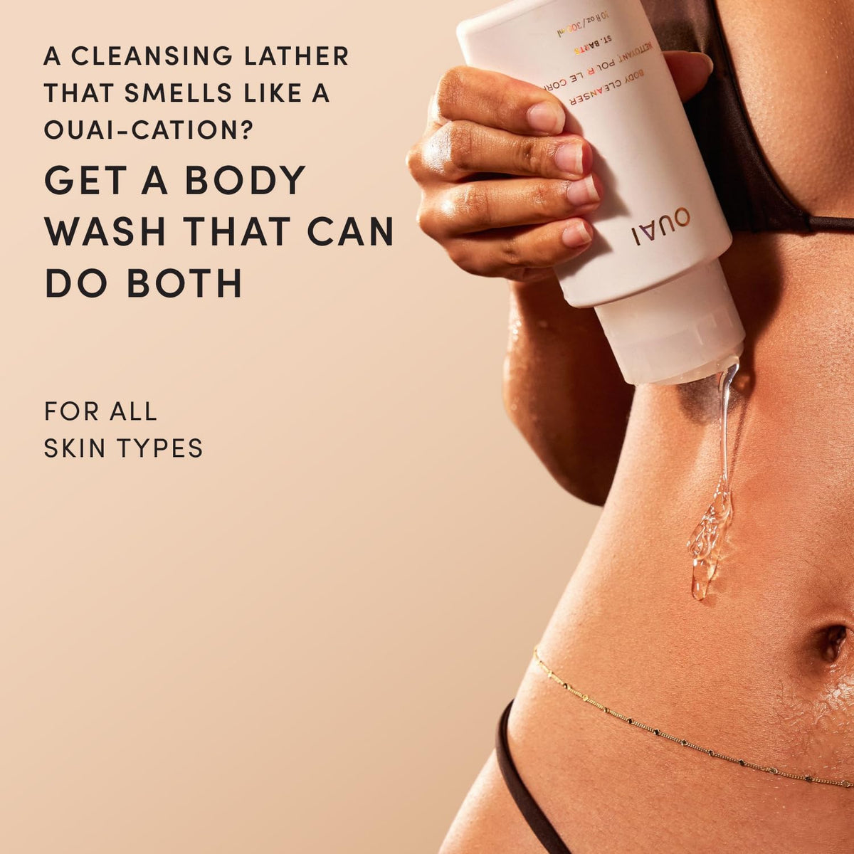OUAI Body Cleanser - Foaming Body Wash - St. Barts (10 Fl Oz) OUAI