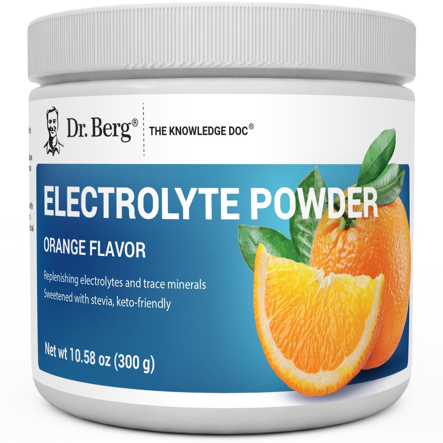 Dr. Berg Zero Sugar Hydration Keto Electrolyte Powder - Enhanced w/ 1000 mg of Potassium & Real Pink Himalayan Salt (NOT Table Salt) - Orange Flavor Hydration Drink Mix Supplement - 50 Servings Dr. Berg Nutritionals