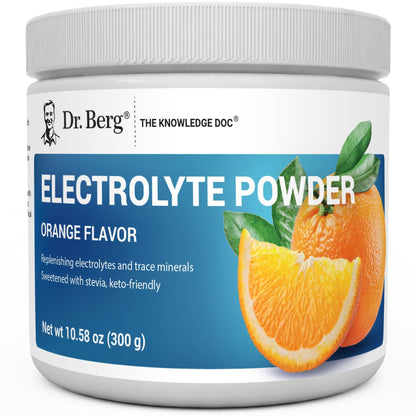 Dr. Berg Zero Sugar Hydration Keto Electrolyte Powder - Enhanced w/ 1000 mg of Potassium & Real Pink Himalayan Salt (NOT Table Salt) - Orange Flavor Hydration Drink Mix Supplement - 50 Servings Dr. Berg Nutritionals