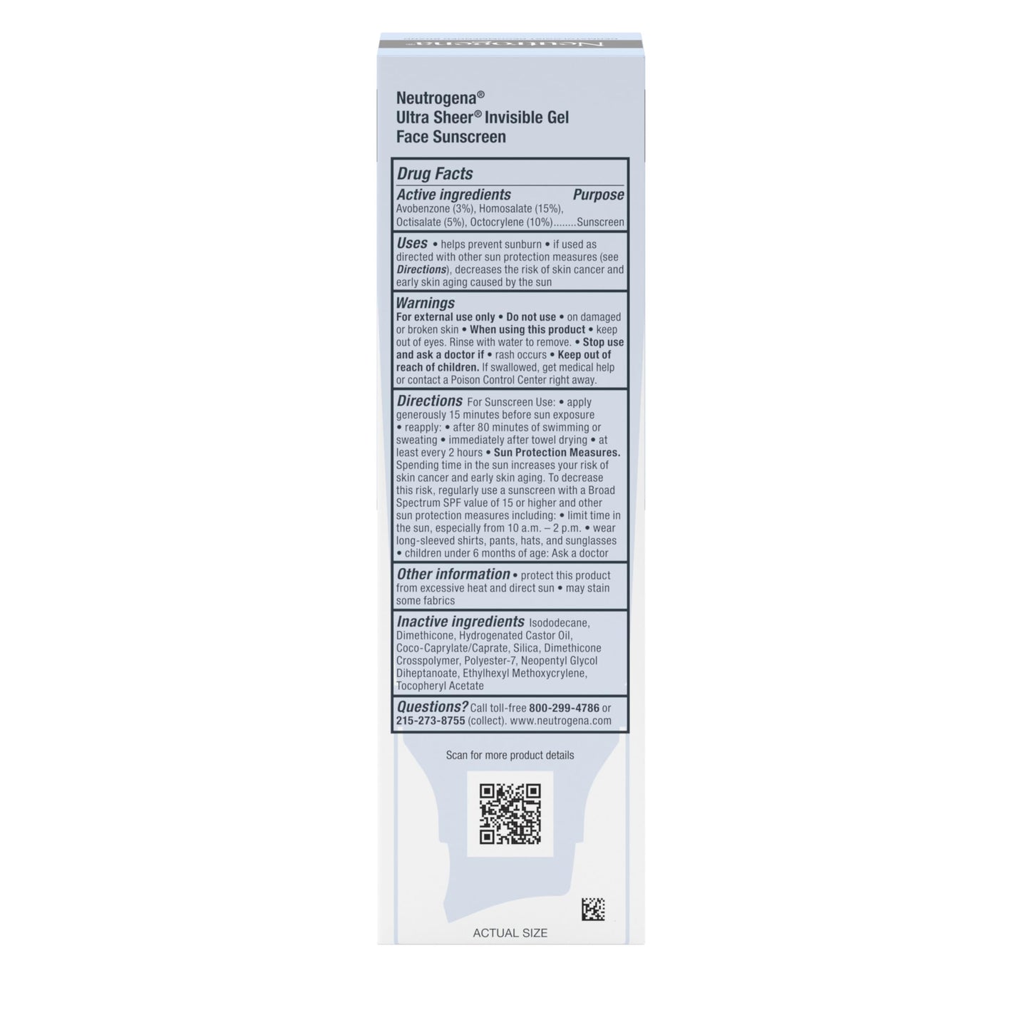 Neutrogena Ultra Sheer Invisible Gel Face Sunscreen SPF 40, Facial Sunscreen & Moisturizer Neutrogena