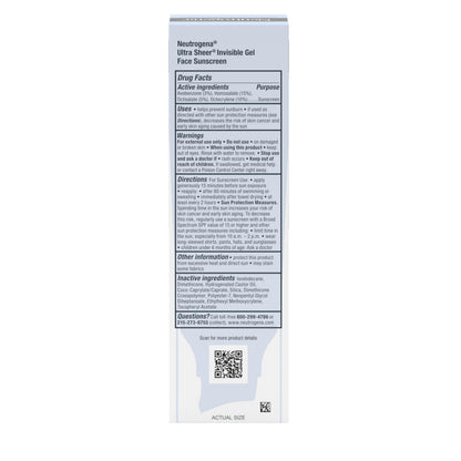 Neutrogena Ultra Sheer Invisible Gel Face Sunscreen SPF 40, Facial Sunscreen & Moisturizer Neutrogena