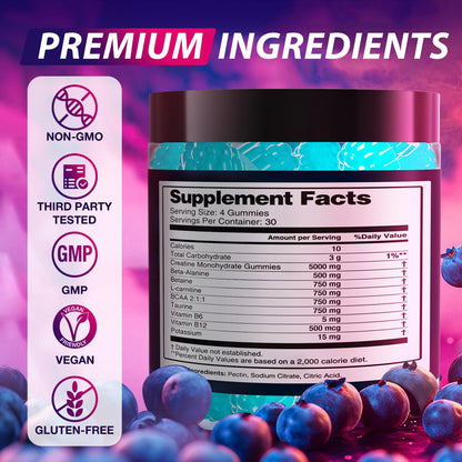 Asumtal Creatine Monohydrate Gummies Complex 8500 MG for Men & Women, Creatine Monohydrate Supplement for Muscle Growth, Strength & Energy Support Asumtal