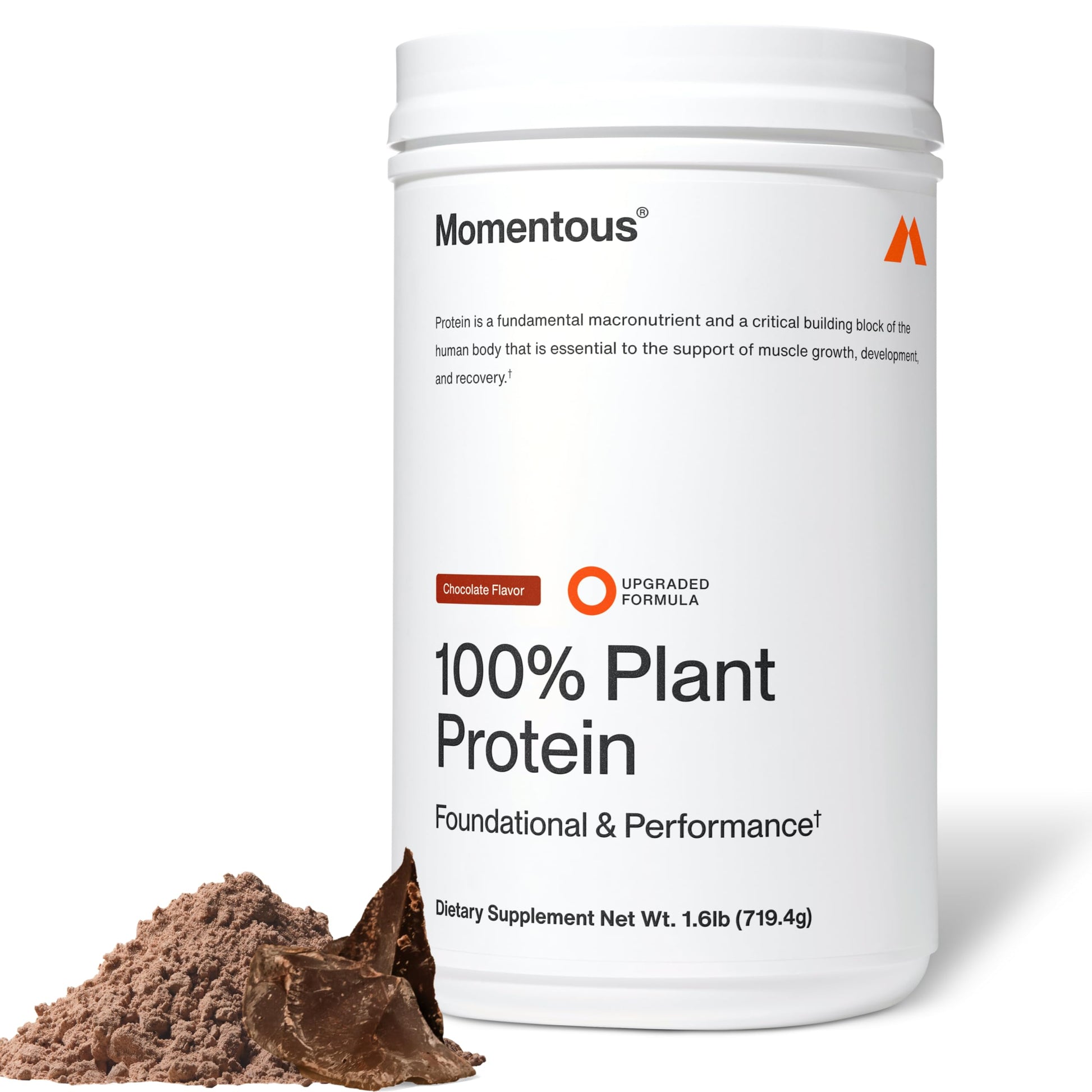 Momentous Vegan Protein Powder - 20 g Plant-Based Protein - NSF Certified for Sport - Gluten-Free - Non-GMO - 22 Servings for Essential Everyday Use - Chocolate Momentous buy australia supplements