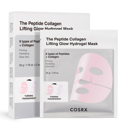 COSRX Pink Peptides Collagen Lifting Glow Hydrogel Face Masks 3 EA COSRX