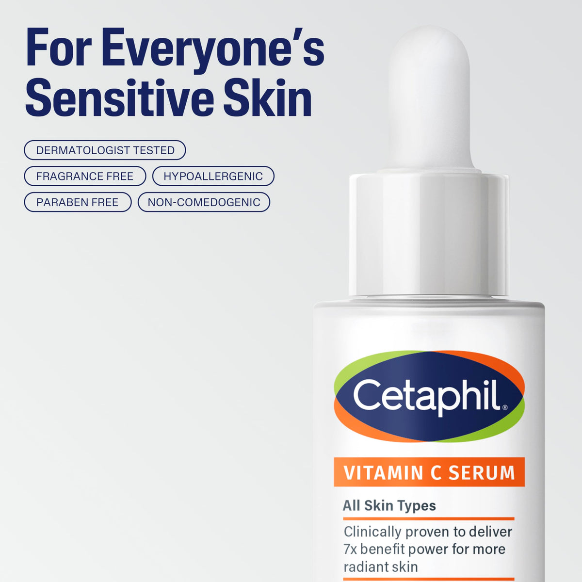 Cetaphil Vitamin C Serum for Dark Spots, Niacinamide, Fragrance Free, 1oz Cetaphil