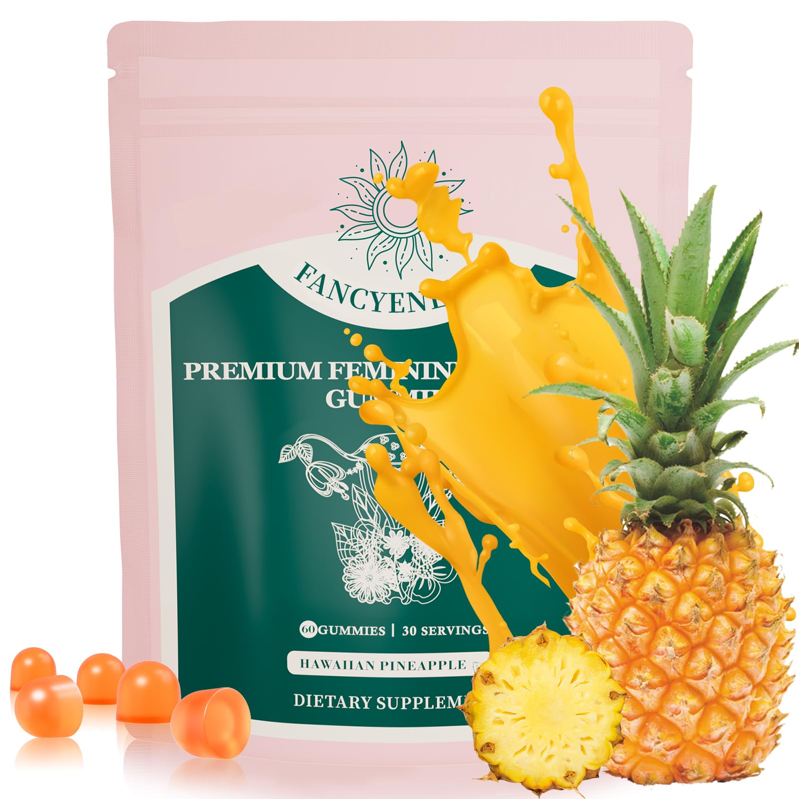 Shytrouy Premium Feminine Balance Gummies for Women, Vaginal Probiotics - pH Balance & Immune Defense Support for Feminine Health, Hawaiian Pineapple Flavor - 60 Count Shytrouy buy australia supplements