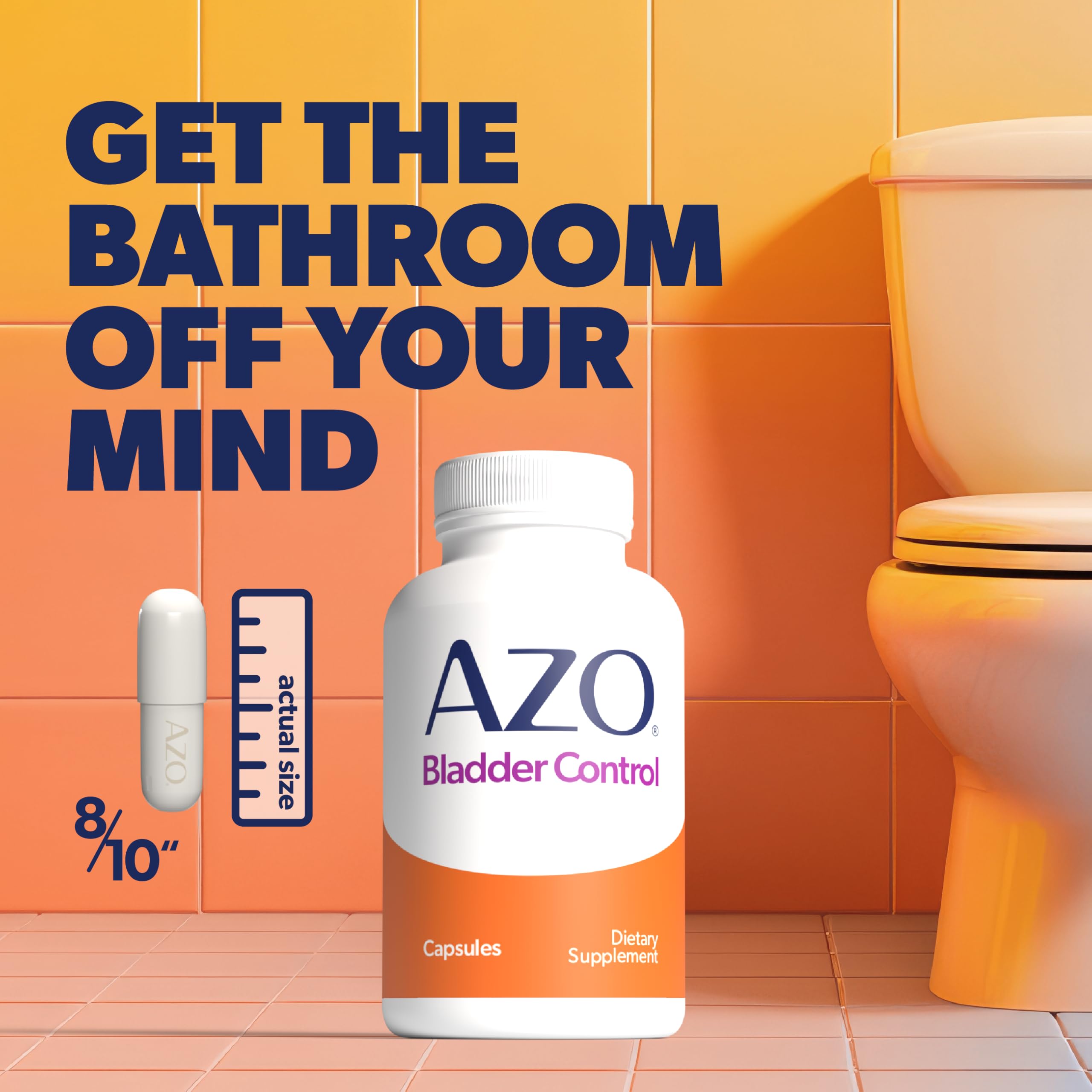 AZO Bladder Control with Go-Less Daily Supplement | Helps Reduce Occasional Urgency, leakage due to laughing, sneezing and exercise††† | 72 Capsules AZO buy australia supplements