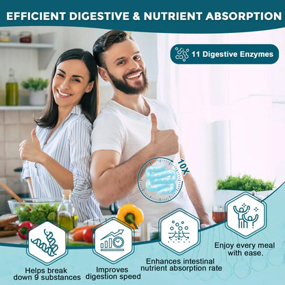 Probiotics for Women-Men Digestive Health with 120 Billion CFUs, Prebiotics and Probiotics for Women-Men, Digestive Enzymes, Nutrient Absorption, Immune Support DRFOSTER
