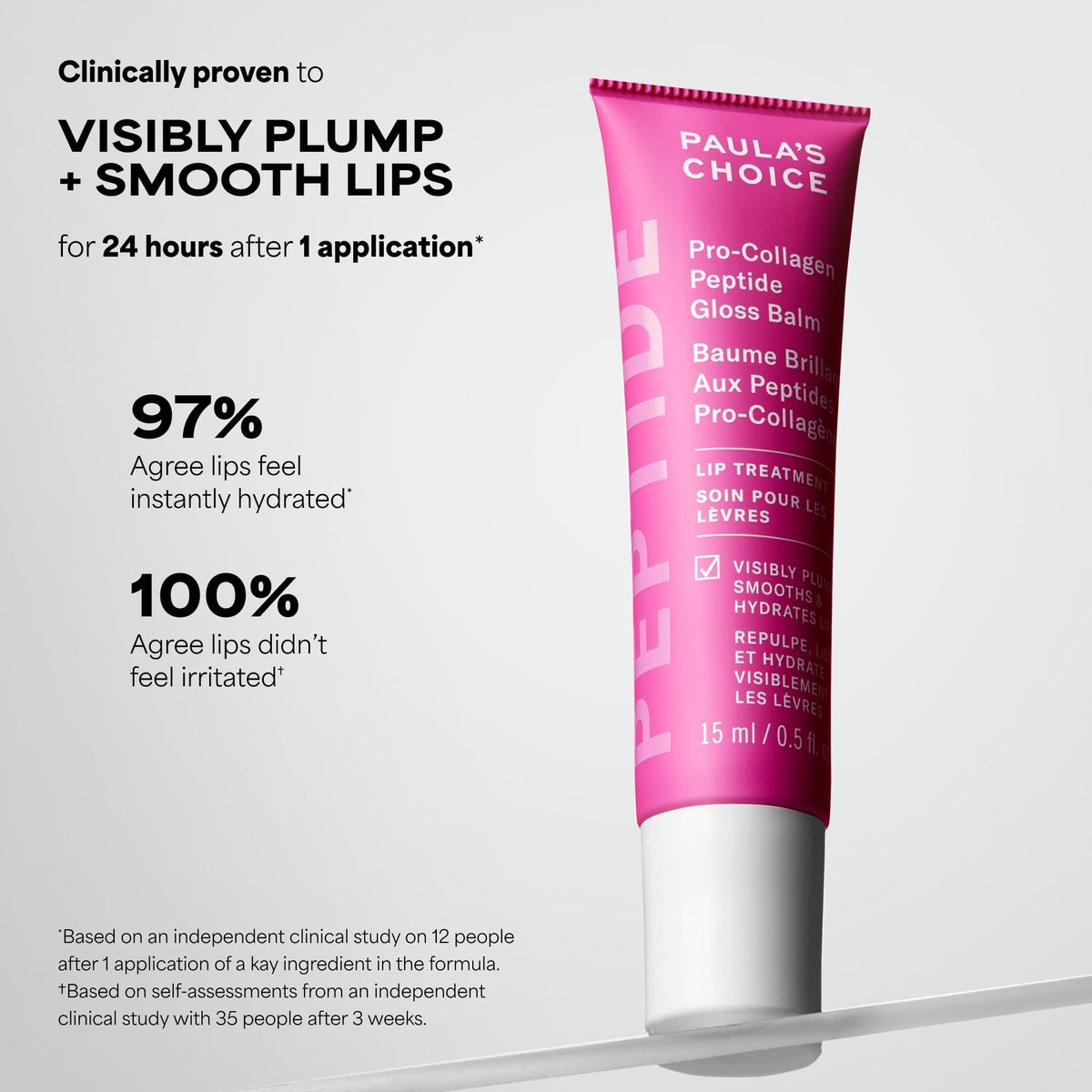 Paula's Choice Pro-Collagen Peptide Gloss Lip Balm, Sheer Pink, 0.5 Fl Oz Paula's Choice