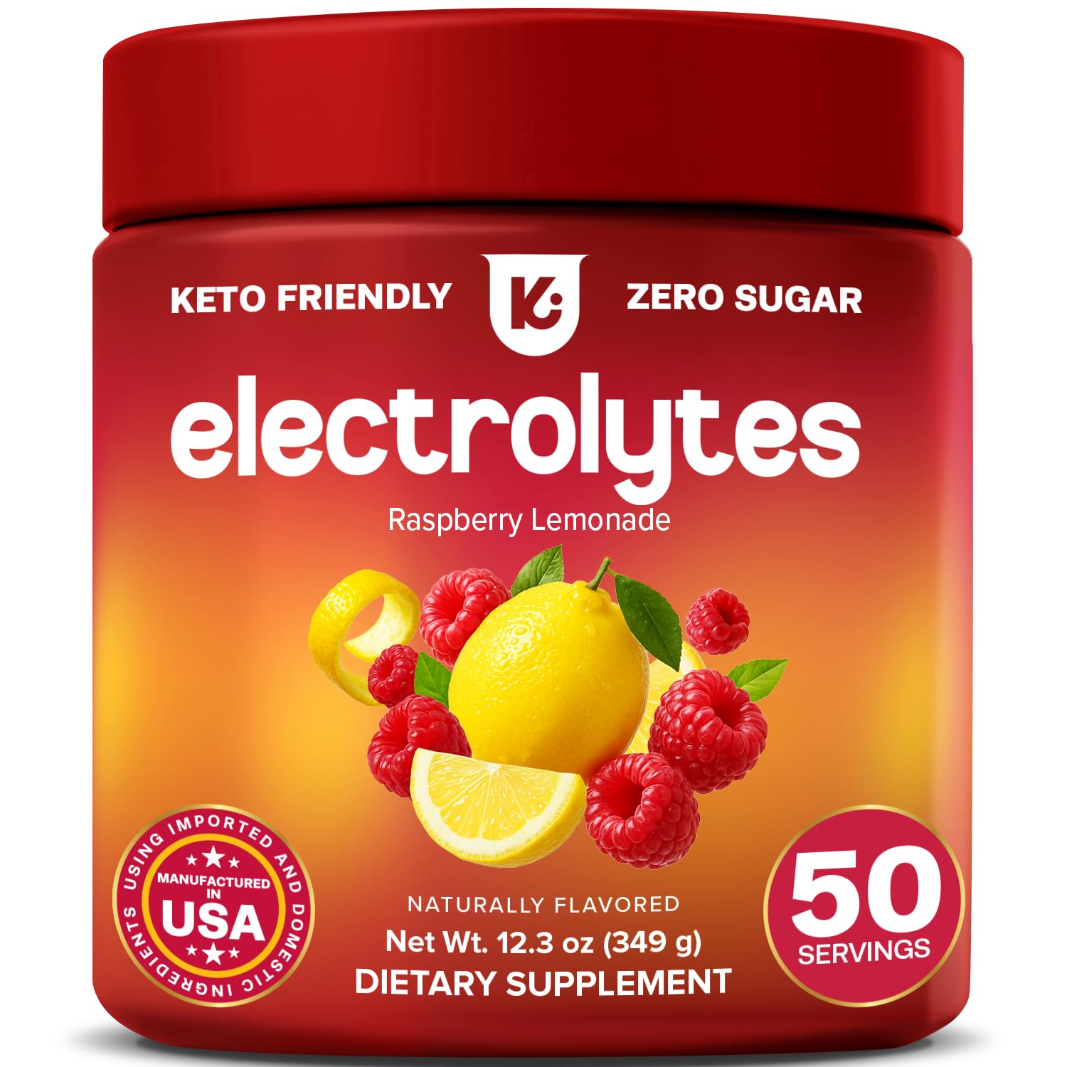 Keppi Electrolytes Powder – Raspberry Lemonade Flavor 50 Servings – No Sugar Hydration Supplement with Magnesium, Potassium, Sodium – Keto, Vegan Keppi buy australia supplements