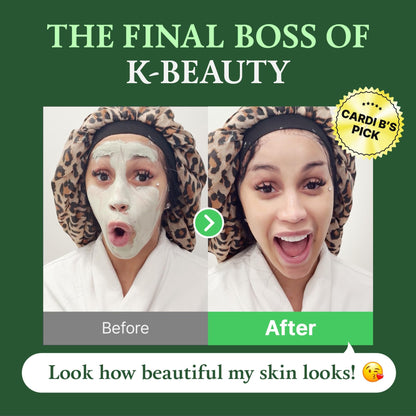 FULLY Green Tomato Facial Cleanser, Cardi B’s Clay Mask Cleanser for Deep Pore Cleanse FULLY