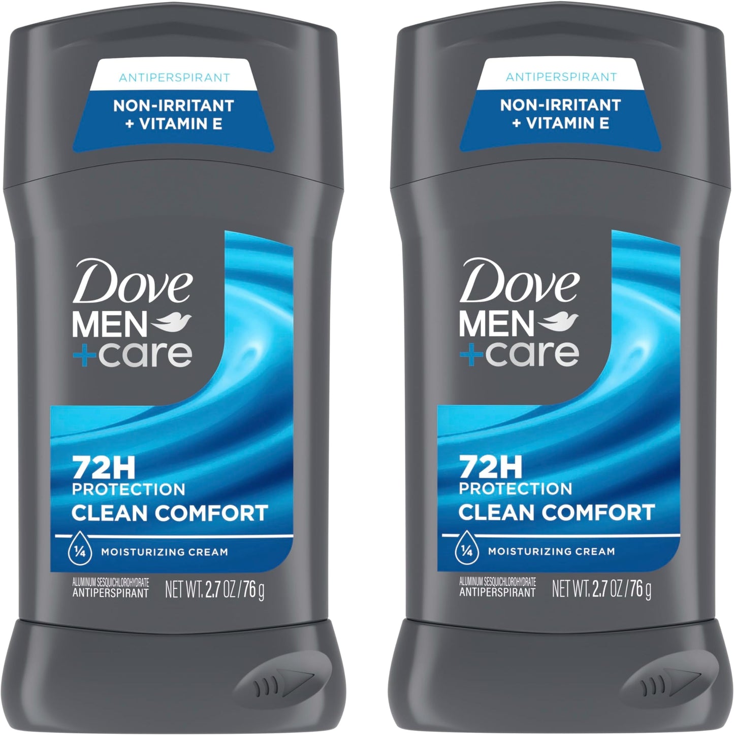 DOVE MEN + CARE Antiperspirant Deodorant Stick Clean Comfort Twin Pack 72-Hour Sweat & Odor Protection Antiperspirant for Men With 1/4 Moisturizing Cream 2.7 oz Gsupps Australia