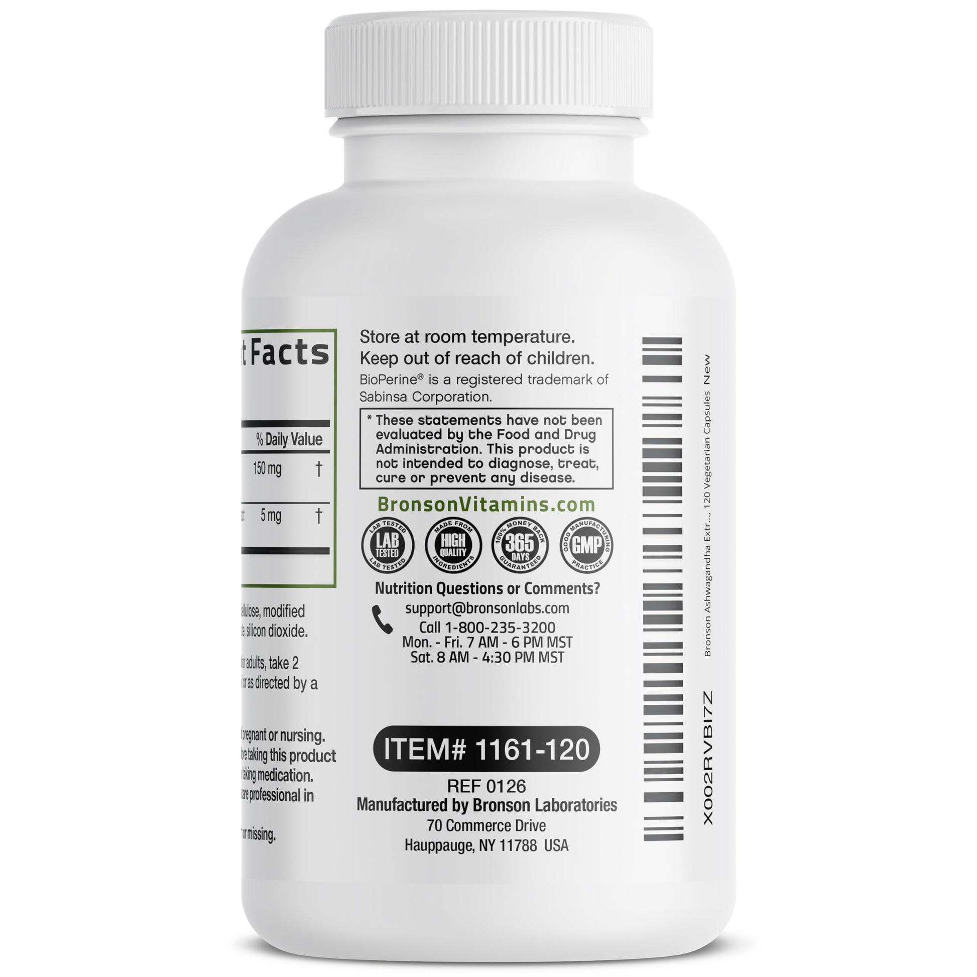 Bronson Ashwagandha Extra Strength Stress & Mood Support with BioPerine - Non GMO Formula, 120 Vegetarian Capsules Bronson buy australia supplements
