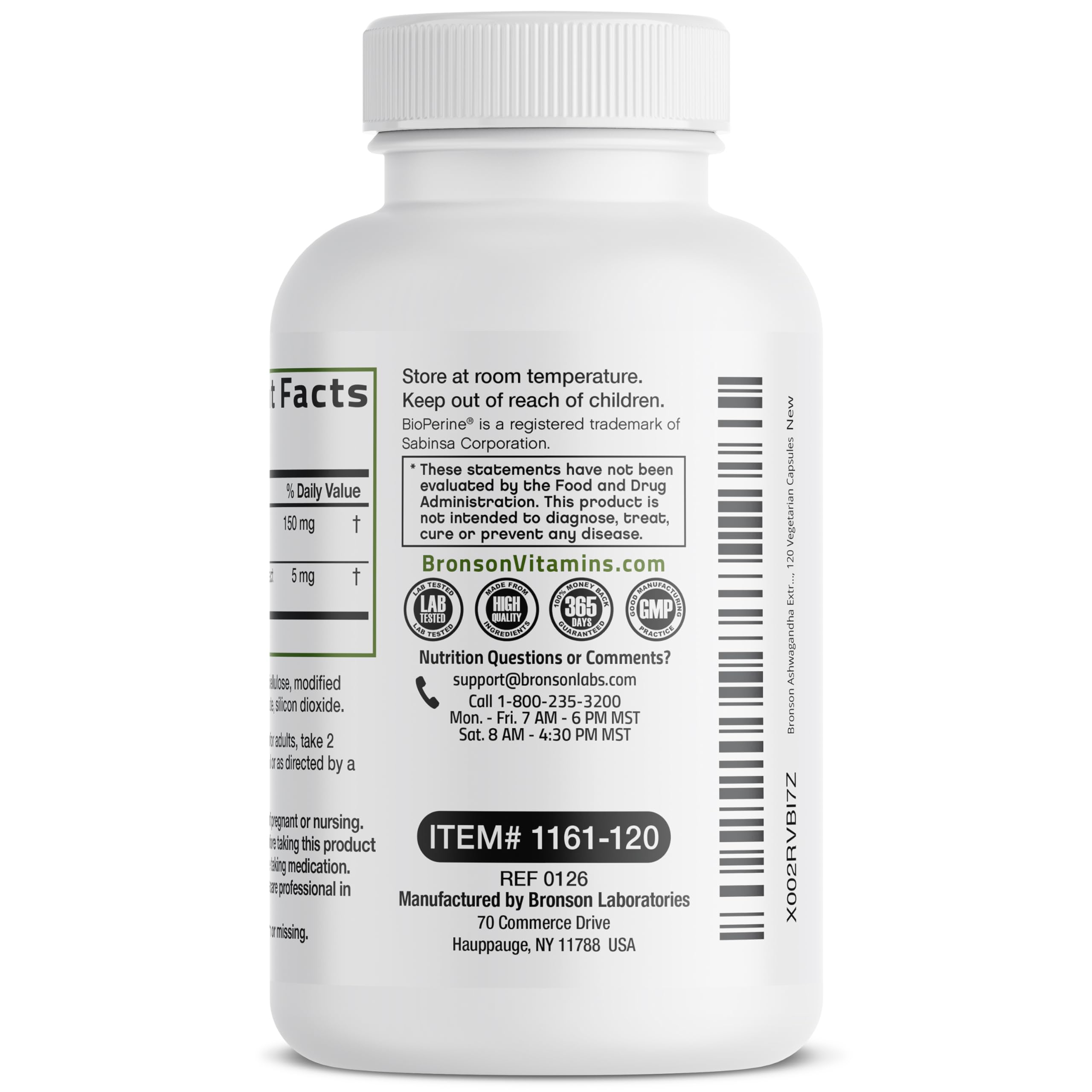 Bronson Ashwagandha Extra Strength Stress & Mood Support with BioPerine - Non GMO Formula, 120 Vegetarian Capsules Bronson buy australia supplements