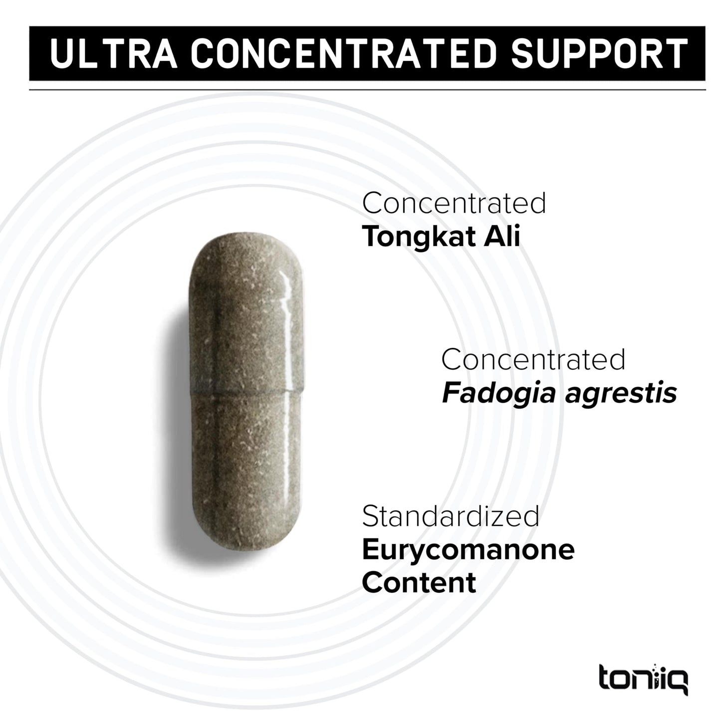 Tongkat Ali Fadogia Agrestis - Ultra High Potency 200:1 Tongkat Ali & 30:1 Fadogia Agrestis - 2% Eurycomanone -Third-Party Lab Tested - 120 Capsules Toniiq buy supplements Au