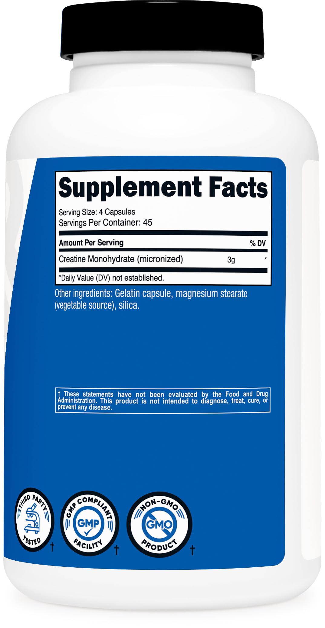 Nutricost Creatine Monohydrate 3,000mg, 180 Capsules (750mg Per Capsule) - Gluten Free, Non-GMO Nutricost buy australia supplements