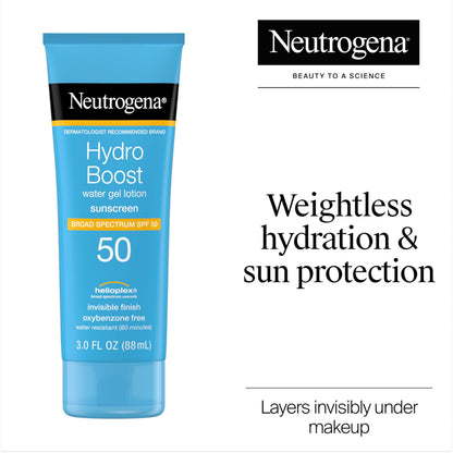 Neutrogena Hydro Boost Water Gel Sunscreen SPF 50, 3 fl oz Neutrogena