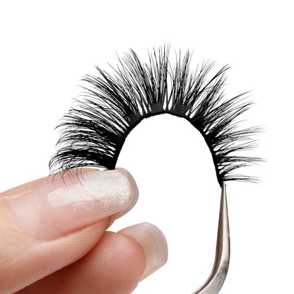 Onlyall Lashes Mink False Eyelashes Natural Wispy Lashes Soft Faux Mink Lashes Fluffy False Lashes 16MM A04 Onlyall