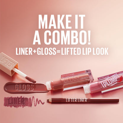 Maybelline Lifter Gloss, Hydrating Lip Gloss with Hyaluronic Acid, Ice, Pink Neutral, 0.18 Ounce MAYBELLINE