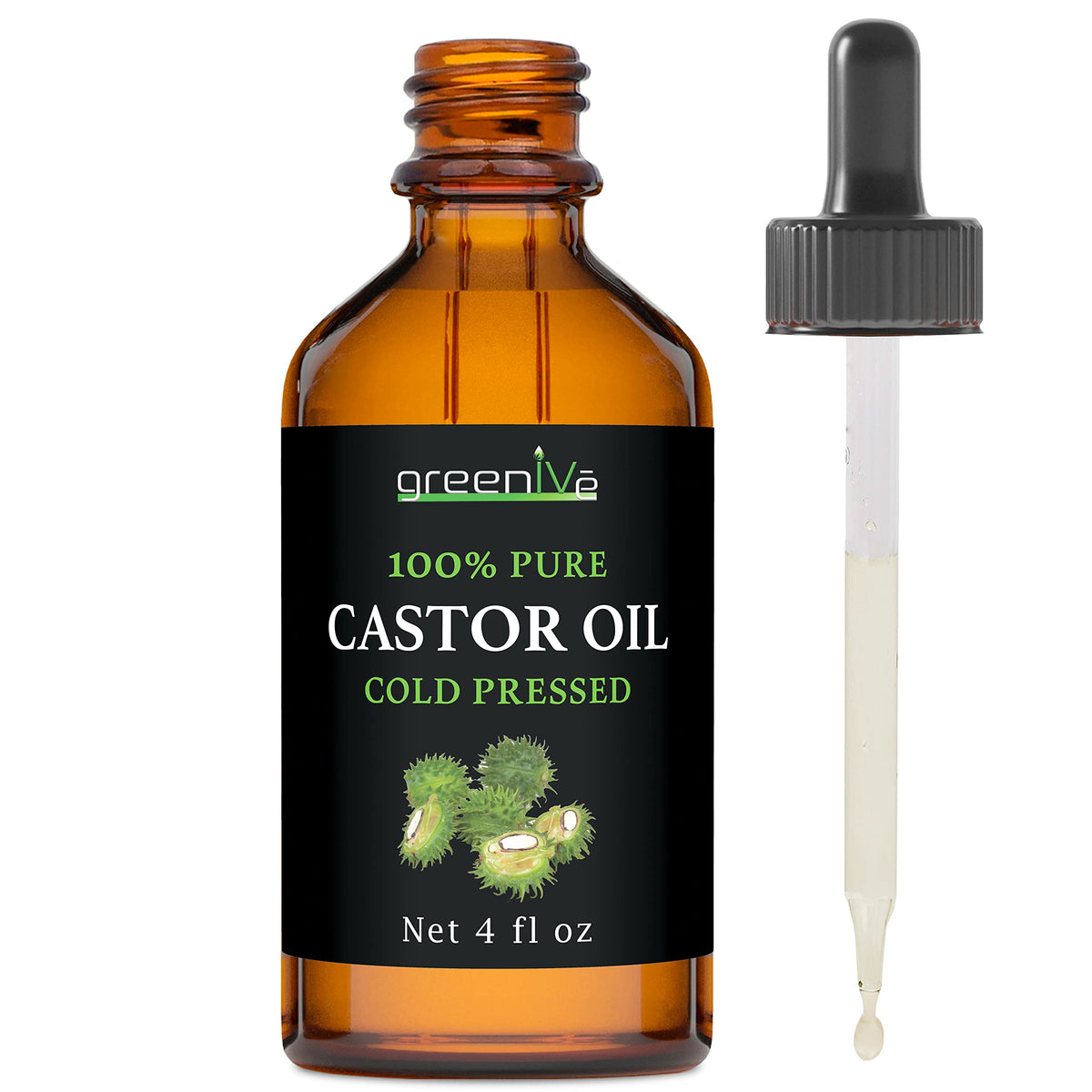 GreenIVe 100% Pure Castor Oil, 4 Fl oz GreenIVe