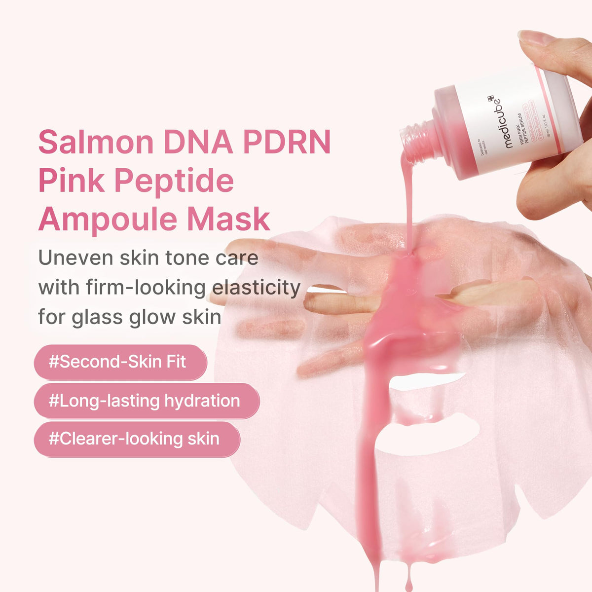 medicube PDRN Pink Peptide Ampoule Sheet Mask 6EA medicube