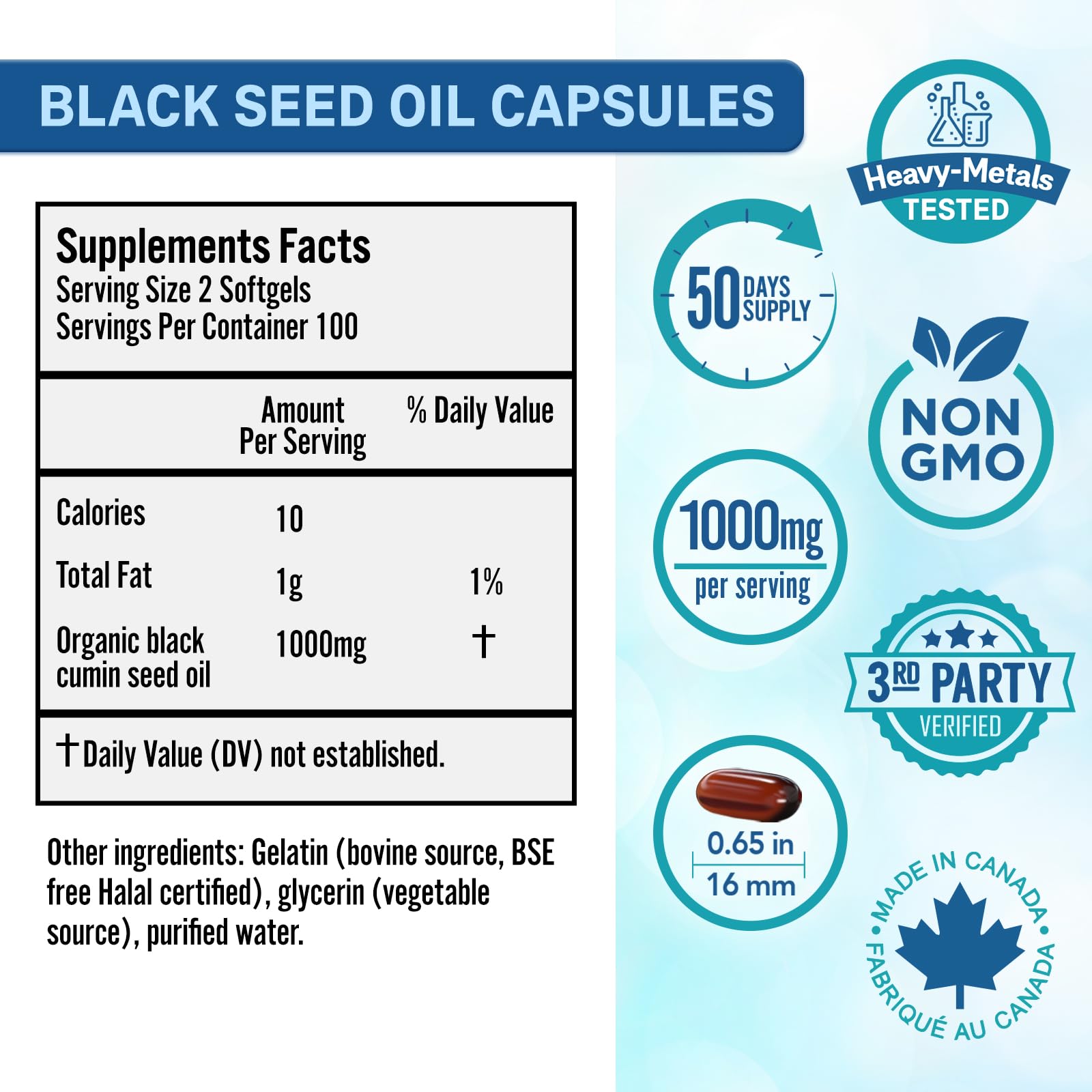 Bio Absorb Black Seed Oil Cold Pressed Capsules. 200 softgels, 500mg (50-Day Supply). No Aftertaste. Bio Absorb Nutraceuticals buy australia supplements
