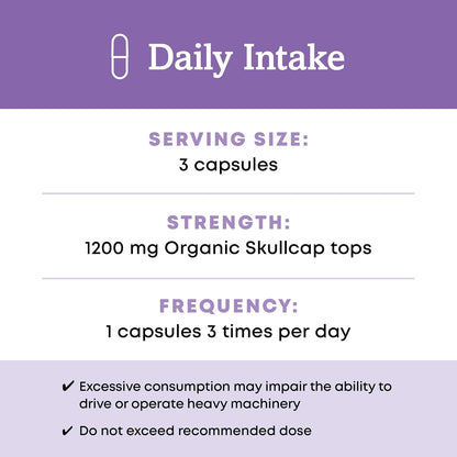 Oregon's Wild Harvest Organic Skullcap Vegan Capsules | Traditional Herbal Supplement, 90 Count Gsupps Australia