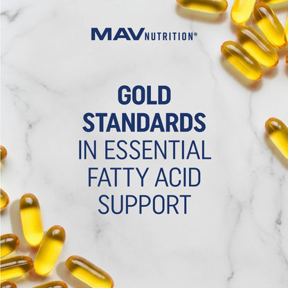 Triple Strength Omega 3 Fish Oil 1200 mg | EPA & DHA | Wild Caught, Sustainably Sourced Omega-3 Fatty Acids | Premium Burpless Fish Oil Supplements MAV NUTRITION
