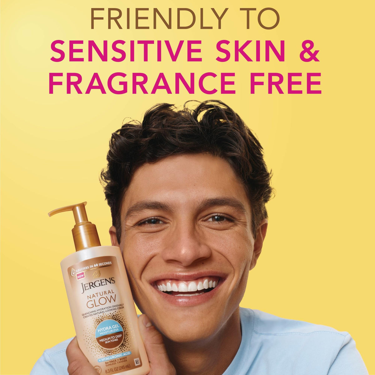 Jergens Natural Glow Hydra Gel Self Tanner, Medium to Deep, 8.3 fl oz Jergens