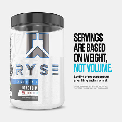 RYSE Loaded Pre Workout Powder - Strawberry Squeeze - Daily Pre-Workout for Men & Women with 390mg Caffeine, Beta Alanine, and Citrulline for Pump, Focus, and Energy - 30 Servings