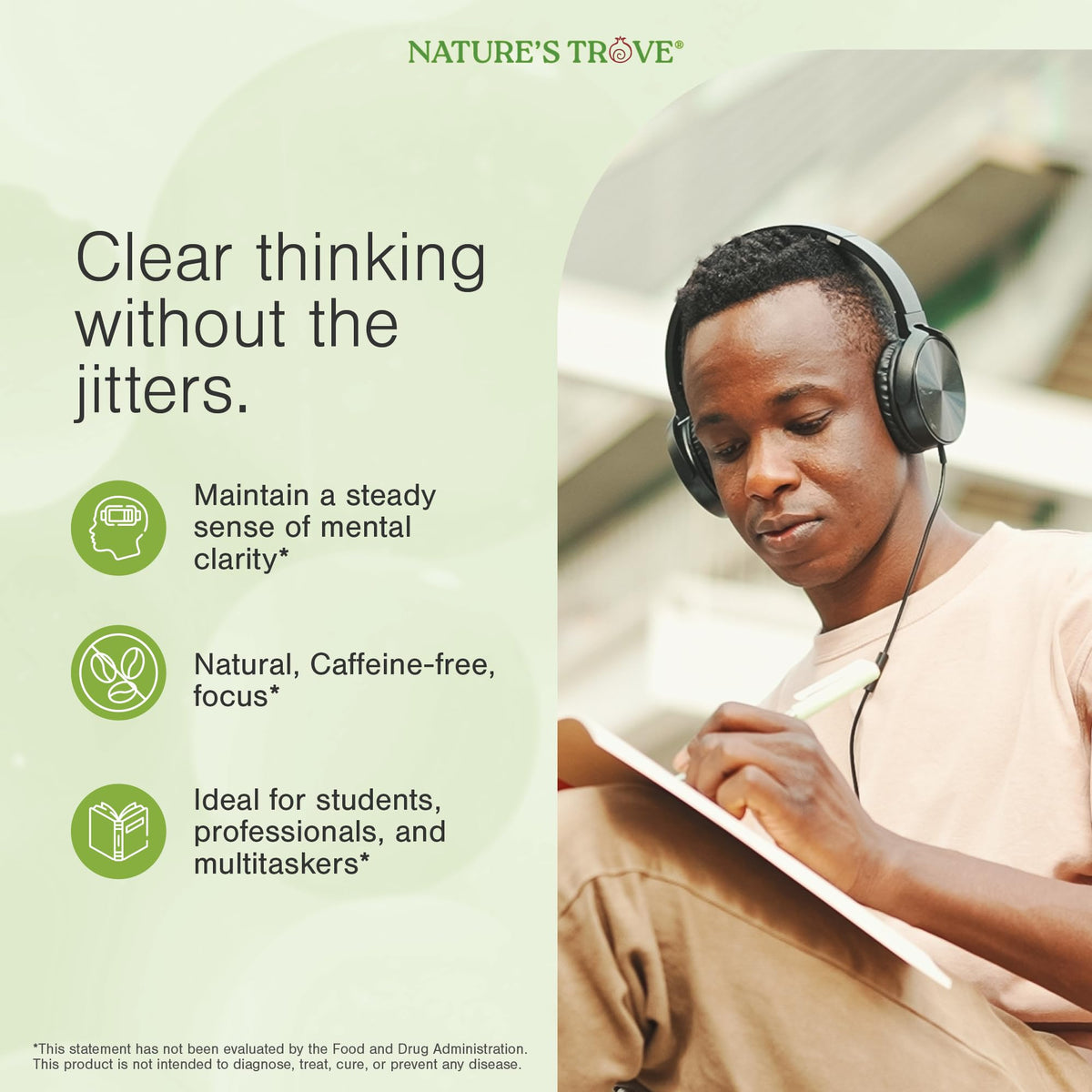 Nature's Trove L-Theanine 200mg 120 Vegetarian Capsules Nature's Trove