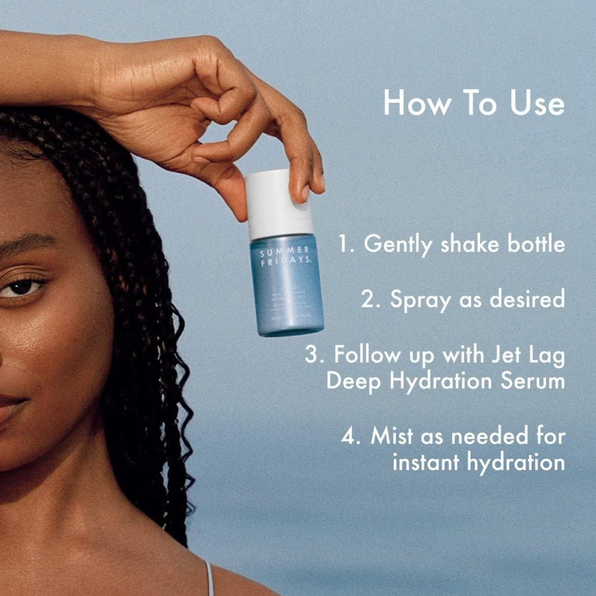 Summer Fridays Jet Lag™ Essentials - Mini Hydrating Skin Care Set With Jet Lag™ Mask, Eye Patches, Deep Hydration Face Serum & Hydration Mist - Travel Size Skincare Kit & Gift Set (4 Count) Summer Fridays