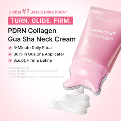 medicube PDRN Collagen Gua Sha Neck Wrinkle Cream - Firming, Contour Care medicube