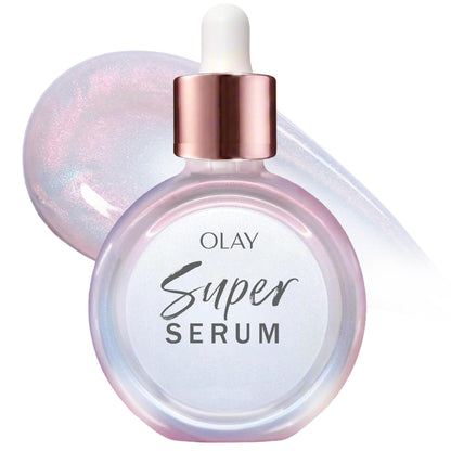 Olay Super Serum - Glow Serum for Face - Activated Niacinamide, Vitamin C & E, Collagen Peptide, AHA - 5-in-1 Benefits - Brightens, Hydrates, Smooths, Firms, Evens Tone, Proactive Anti-Aging, 1.0 Oz Olay