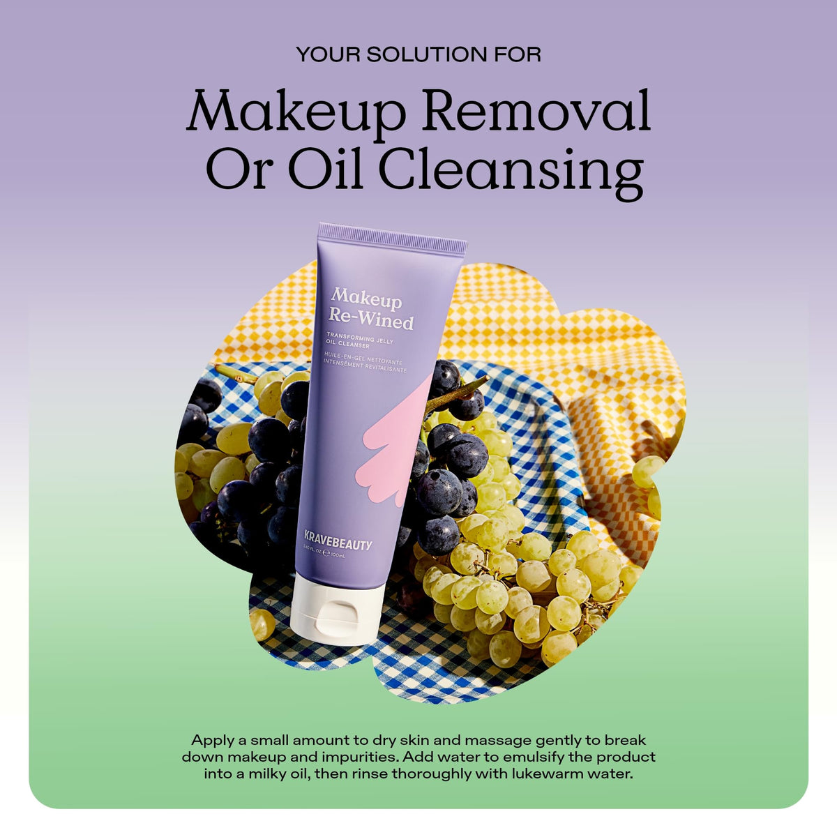 KraveBeauty Makeup Re-Wined Cleansing Oil Makeup Remover, 100 mL KraveBeauty